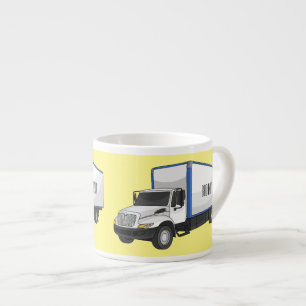 Darstellung des Cartoon im Box-LKW Espressotasse