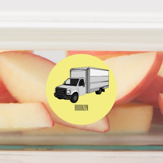 Darstellung des Cartoon im Box-LKW Etiketten (Befestigt)