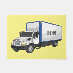 Darstellung des Cartoon im Box-LKW Fußmatte