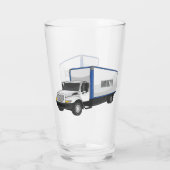 Darstellung des Cartoon im Box-LKW Glas (Rückseite)
