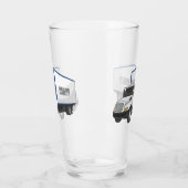 Darstellung des Cartoon im Box-LKW Glas (Links)