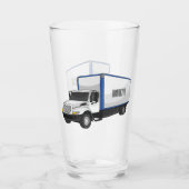 Darstellung des Cartoon im Box-LKW Glas (Vorderseite)