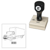 Darstellung des Cartoon im Box-LKW Gummistempel (Stempel)