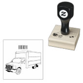 Darstellung des Cartoon im Box-LKW Gummistempel (Stempel)