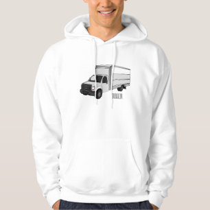 Darstellung des Cartoon im Box-LKW Hoodie