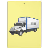 Darstellung des Cartoon im Box-LKW Klemmbrett (Rückseite)