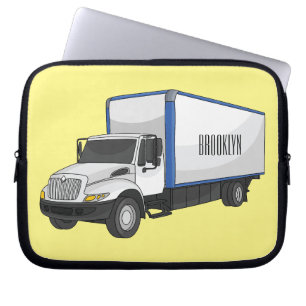 Darstellung des Cartoon im Box-LKW Laptopschutzhülle