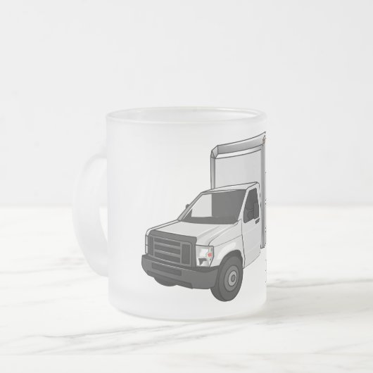 Darstellung des Cartoon im Box-LKW Mattglastasse (Vorderseite Links)