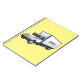 Darstellung des Cartoon im Box-LKW Notizblock (Linke Seite)