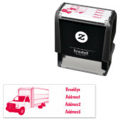 Darstellung des Cartoon im Box-LKW Permastempel (Beispiel)