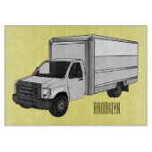 Darstellung des Cartoon im Box-LKW Schneidebrett (Vorderseite)