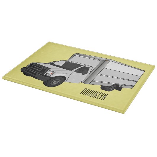 Darstellung des Cartoon im Box-LKW Schneidebrett (Ecke)