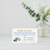 Darstellung des Cartoon im Box-LKW Visitenkarte (Stehend Vorderseite)