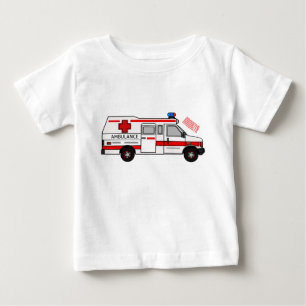 Darstellung des Cartoon im Krankenwagen Baby T-shirt
