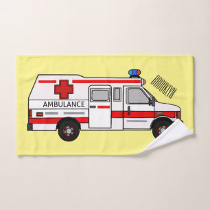 Darstellung des Cartoon im Krankenwagen Badhandtuch Set