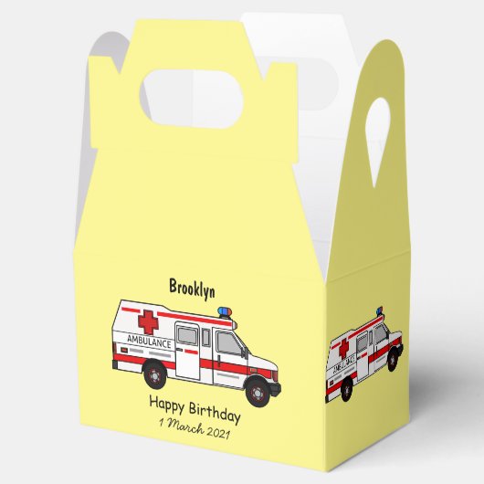 Darstellung des Cartoon im Krankenwagen Geschenkschachtel (Geöffnet)