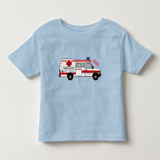 Darstellung des Cartoon im Krankenwagen Kleinkind T-shirt (Vorderseite)