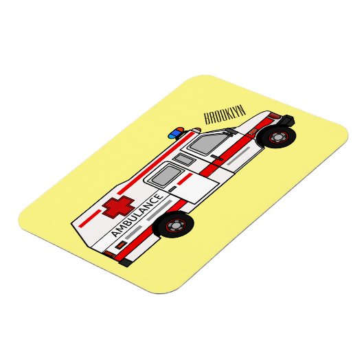 Darstellung des Cartoon im Krankenwagen Magnet (Linke Seite)