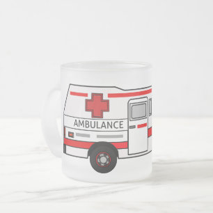 Darstellung des Cartoon im Krankenwagen Mattglastasse
