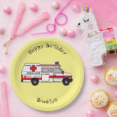 Darstellung des Cartoon im Krankenwagen Pappteller (Party)