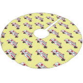 Darstellung des Cartoon im Krankenwagen Polyester Weihnachtsbaumdecke (Schrägansicht)