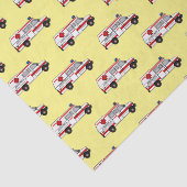 Darstellung des Cartoon im Krankenwagen Seidenpapier (Ausschnitt)