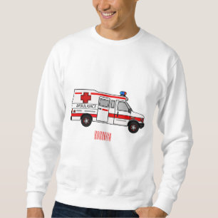 Darstellung des Cartoon im Krankenwagen Sweatshirt