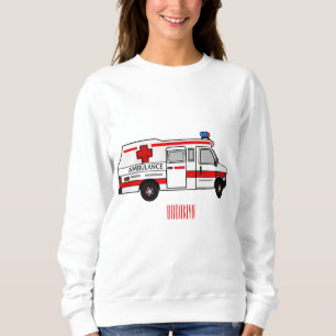 Darstellung des Cartoon im Krankenwagen Sweatshirt