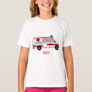 Darstellung des Cartoon im Krankenwagen T-Shirt