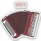 Darstellung des Cartoon in Accordion Aufkleber (Vorderseite)