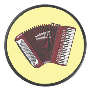 Darstellung des Cartoon in Accordion Eishockey Puck