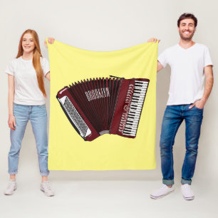 Darstellung des Cartoon in Accordion Fleecedecke