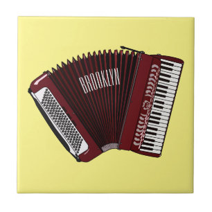 Darstellung des Cartoon in Accordion Fliese