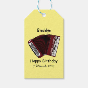 Darstellung des Cartoon in Accordion Geschenkanhänger