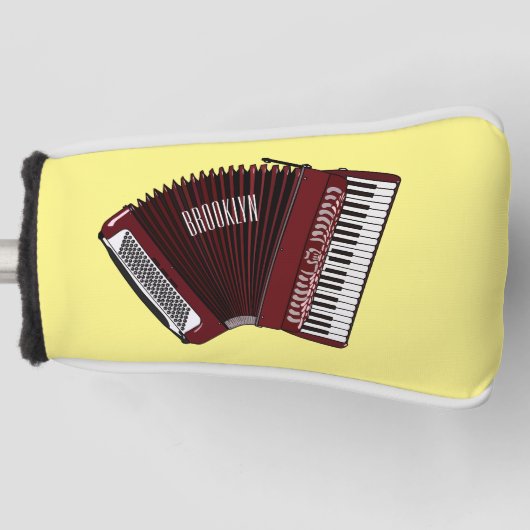 Darstellung des Cartoon in Accordion Golf Headcover (Vorderseite)