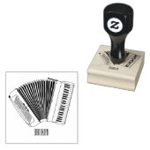 Darstellung des Cartoon in Accordion Gummistempel (Stempel)