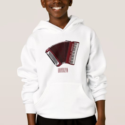 Darstellung des Cartoon in Accordion Hoodie (Vorderseite)