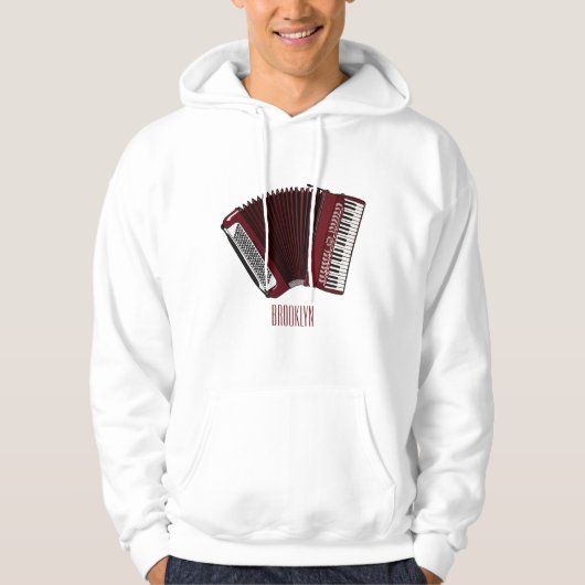 Darstellung des Cartoon in Accordion Hoodie (Vorderseite)