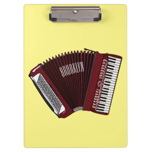Darstellung des Cartoon in Accordion Klemmbrett