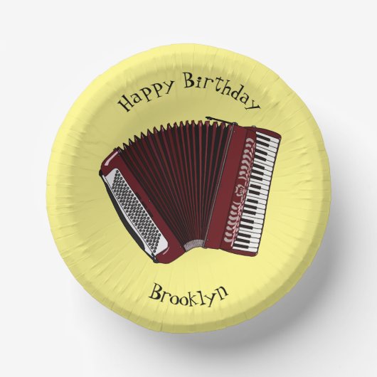 Darstellung des Cartoon in Accordion Pappteller (Vorderseite)