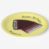 Darstellung des Cartoon in Accordion Pappteller (Schrägansicht)