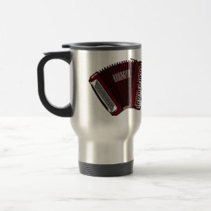Darstellung des Cartoon in Accordion Reisebecher