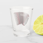 Darstellung des Cartoon in Accordion Schnapsglas (Rückseite)