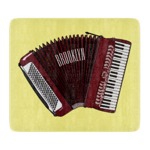 Darstellung des Cartoon in Accordion Schneidebrett