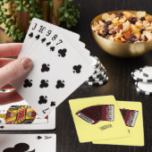 Darstellung des Cartoon in Accordion Spielkarten (In Situ)