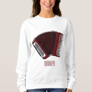 Darstellung des Cartoon in Accordion Sweatshirt