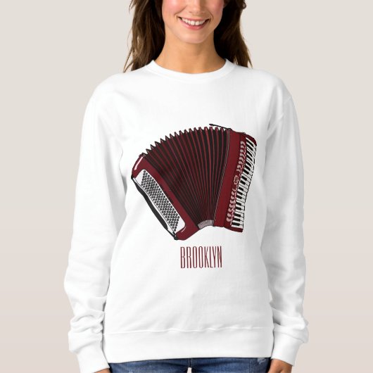 Darstellung des Cartoon in Accordion Sweatshirt (Vorderseite)