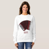 Darstellung des Cartoon in Accordion Sweatshirt (Vorne ganz)
