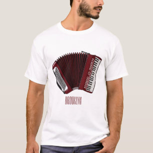 Darstellung des Cartoon in Accordion T-Shirt