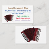 Darstellung des Cartoon in Accordion Visitenkarte (Vorne/Hinten)